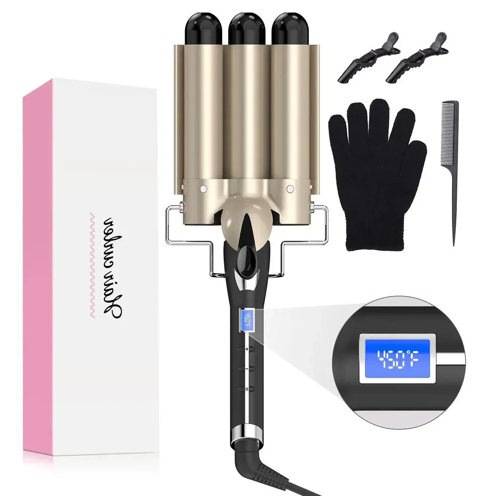 New AIMERVO 3 Barrel Hair Waver, 1.25